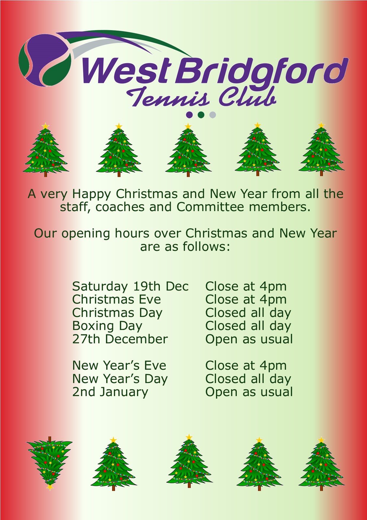 Christmas Opening 2026