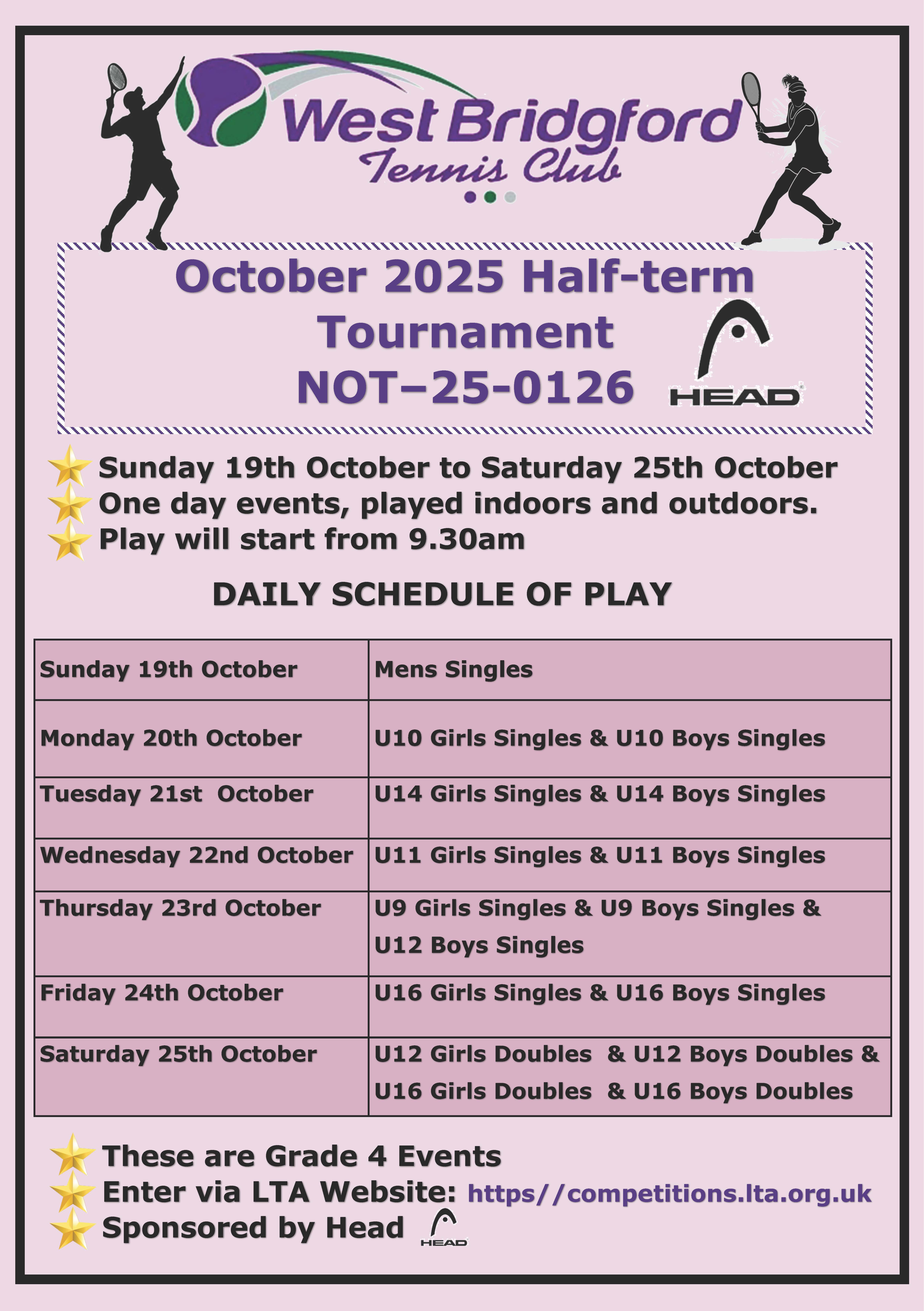 October Half Term Tournament